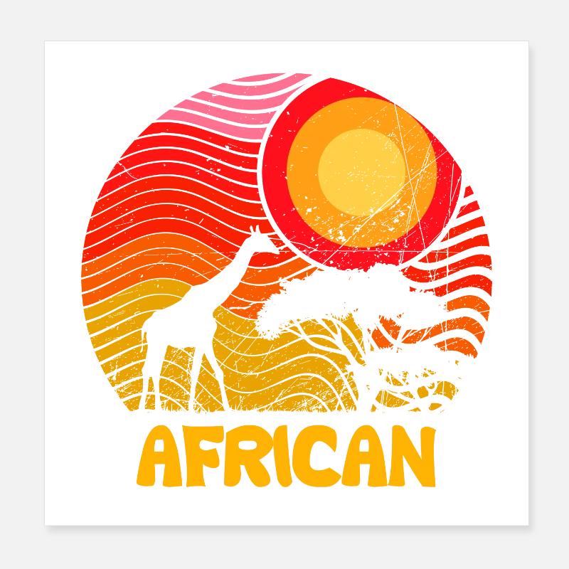 AFRICAN Poster 20x20 cm
