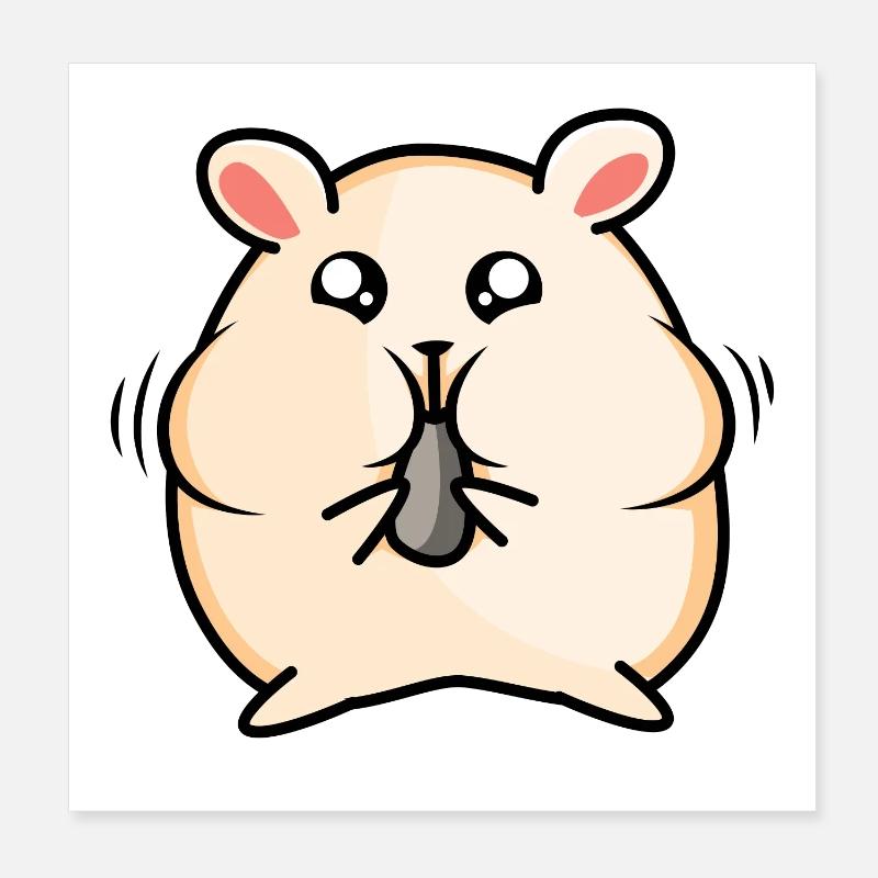 Conception de hamster Poster 20 x 20 cm