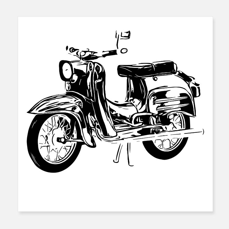 Simson Schwalbe Poster 20x20 cm