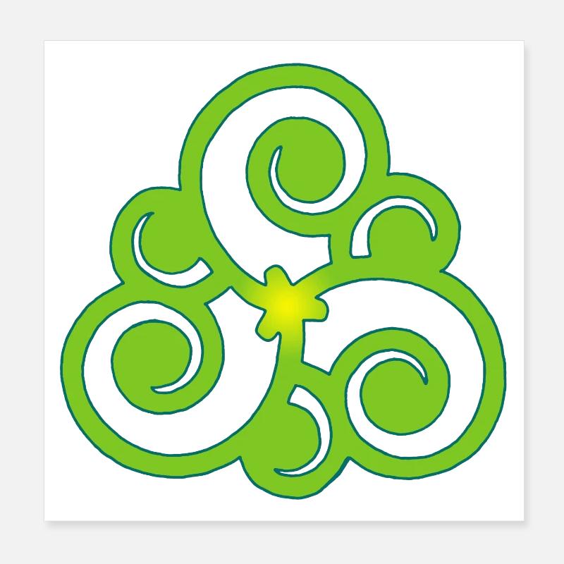 Celtic flower and nature Poster 8" x 8" (20x20 cm)