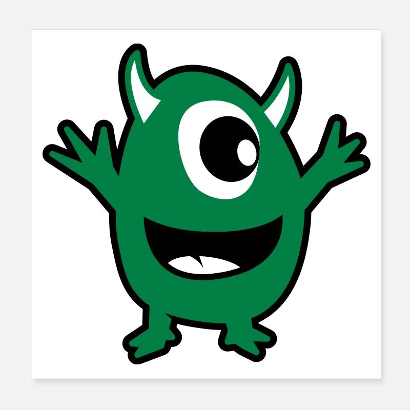 green monster Poster 8" x 8" (20x20 cm)