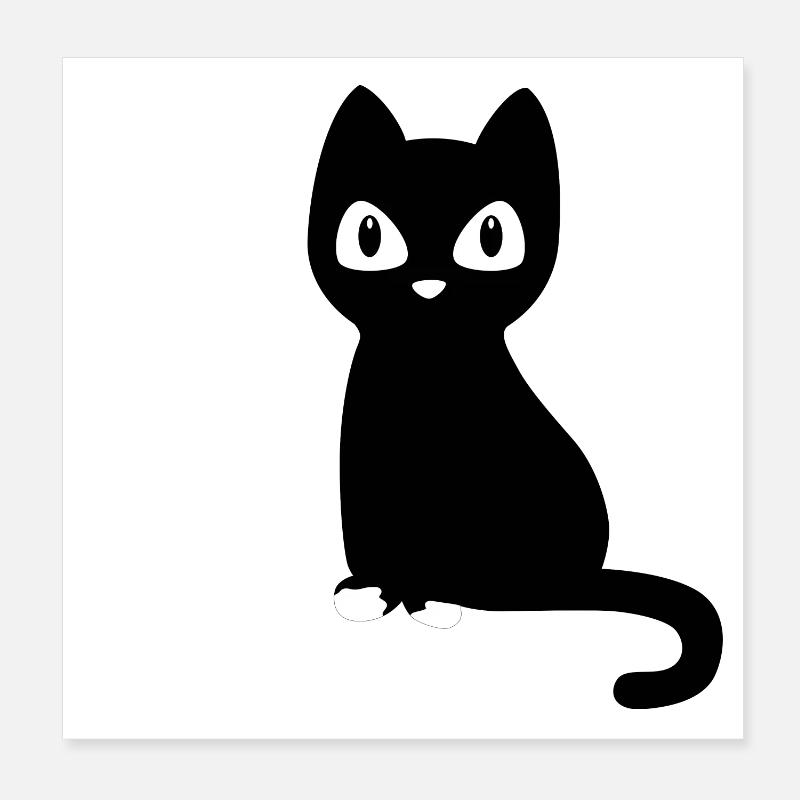 Katze mit farbigen Pfoten Poster 20 x 20 cm