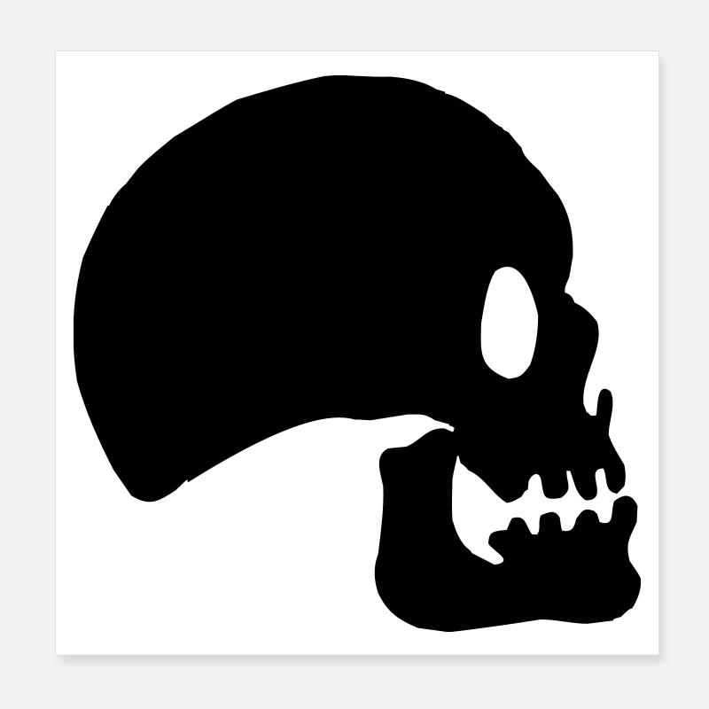 Totenkopf oder Totenkopf für eine Flagge. Poster 20x20 cm