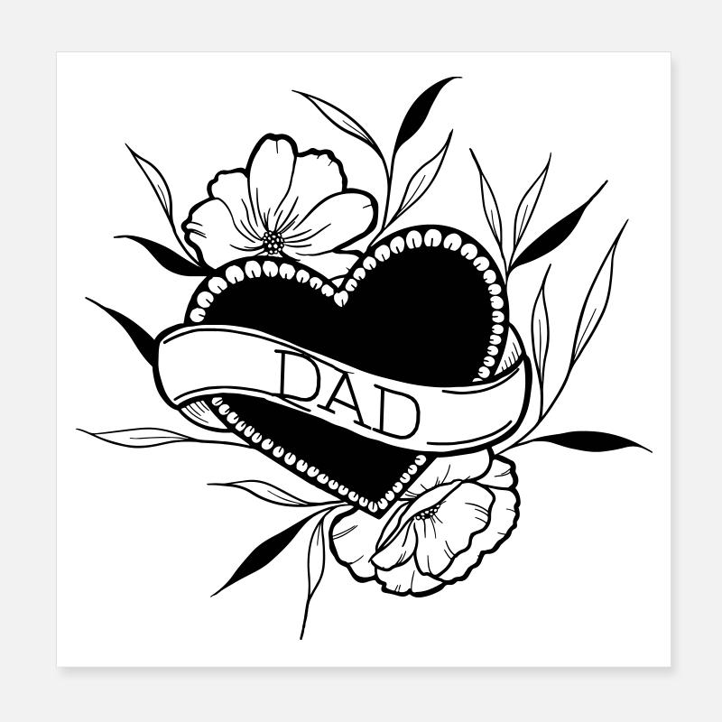 Papa Poster 20 x 20 cm