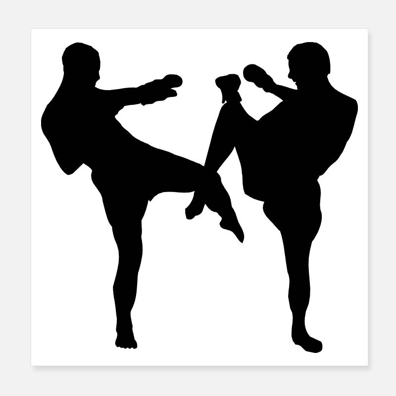 Kickboxing boxing Poster 8" x 8" (20x20 cm)