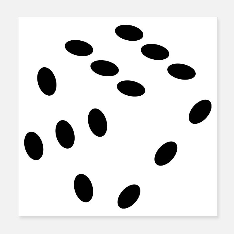 Dés, dés. Jeu, jeu, argent Poster 20 x 20 cm