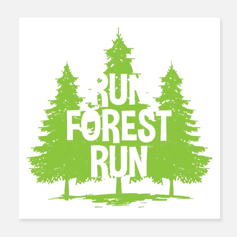 Run Forest Run Poster 20 x 20 cm