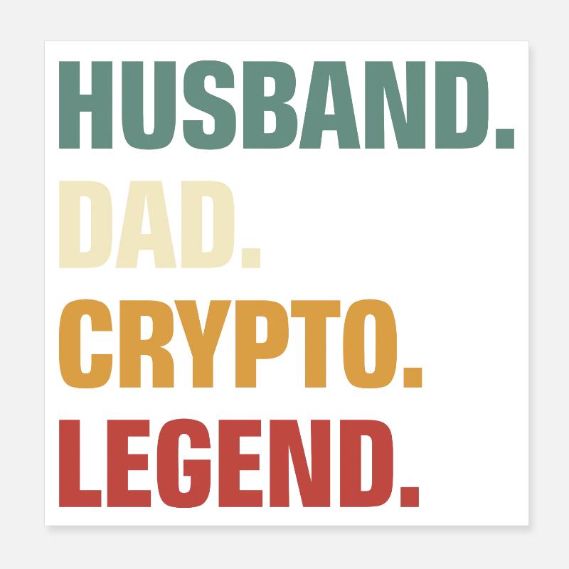 Crypto Papa Poster 20 x 20 cm