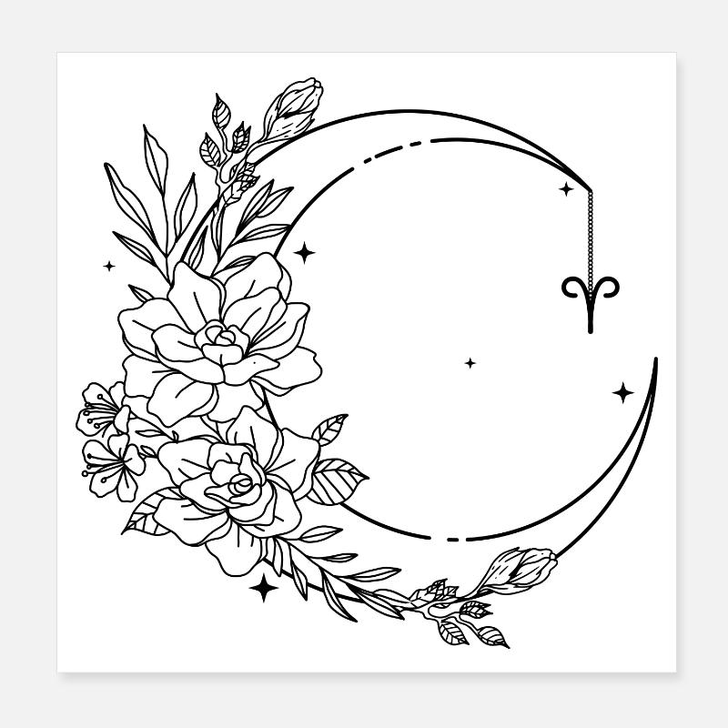 Astrologie Bélier Poster 20 x 20 cm