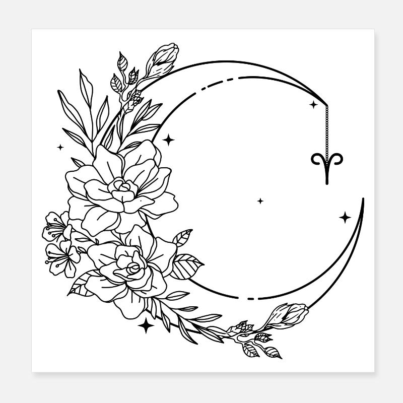 Widder Astrologie Poster 20x20 cm