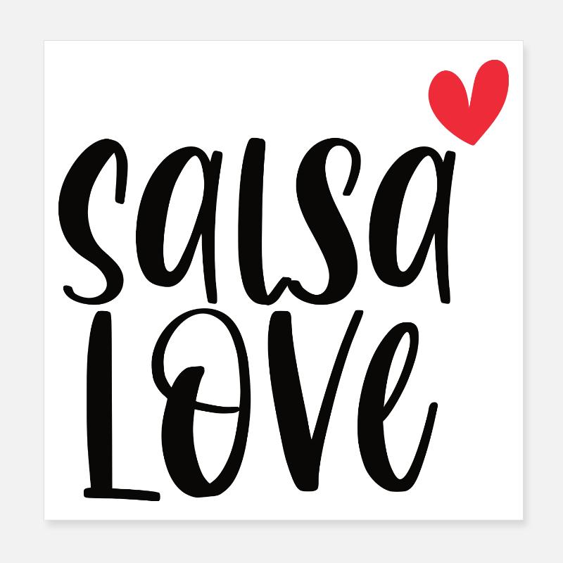 Salsa Love! Dancer Dancers Dance Gift Poster 8" x 8" (20x20 cm)