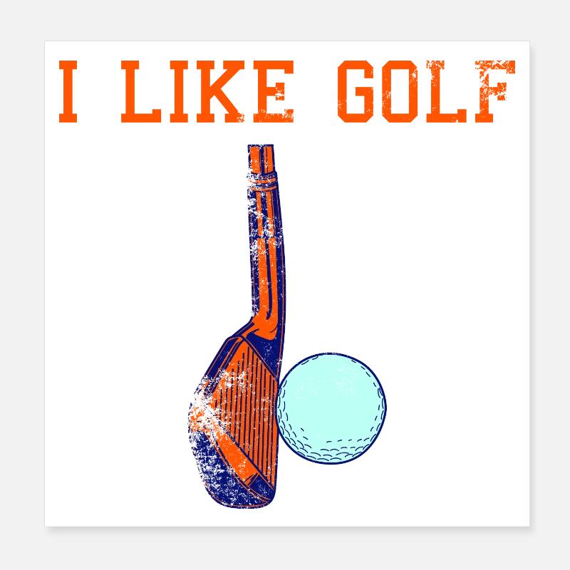 J’adore le golf Poster 20 x 20 cm