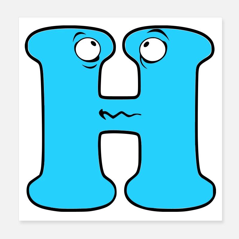 H Poster 20x20 cm