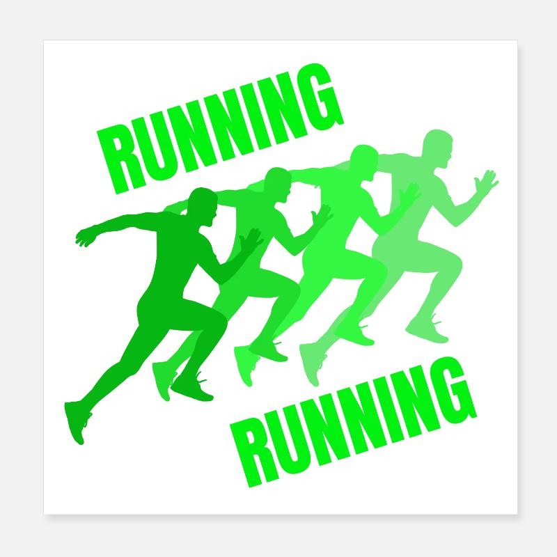 running, jogging, jogging, running, trail running Poster 8" x 8" (20x20 cm)