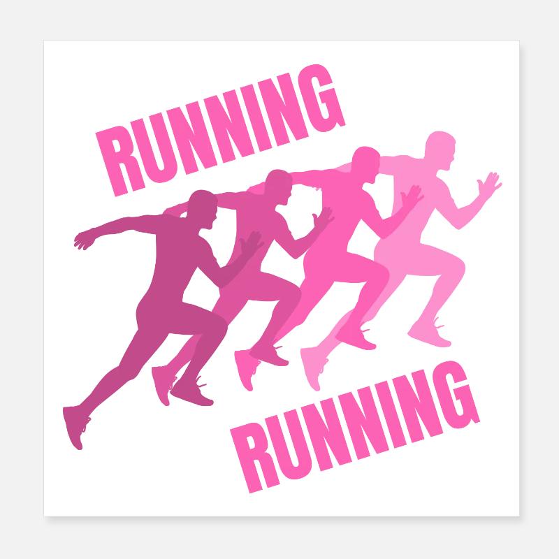running, jogging, running, jogging Poster 8" x 8" (20x20 cm)