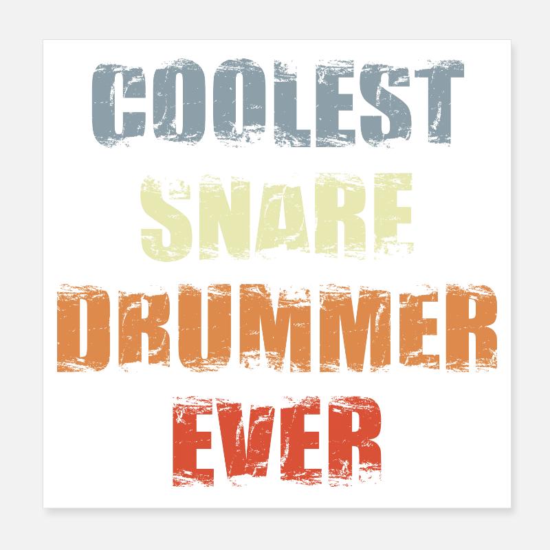 Snarling Drum Player Poster 8" x 8" (20x20 cm)