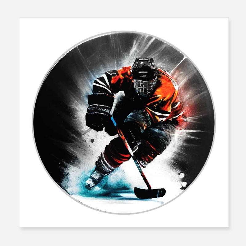 Eishockey Poster 20x20 cm