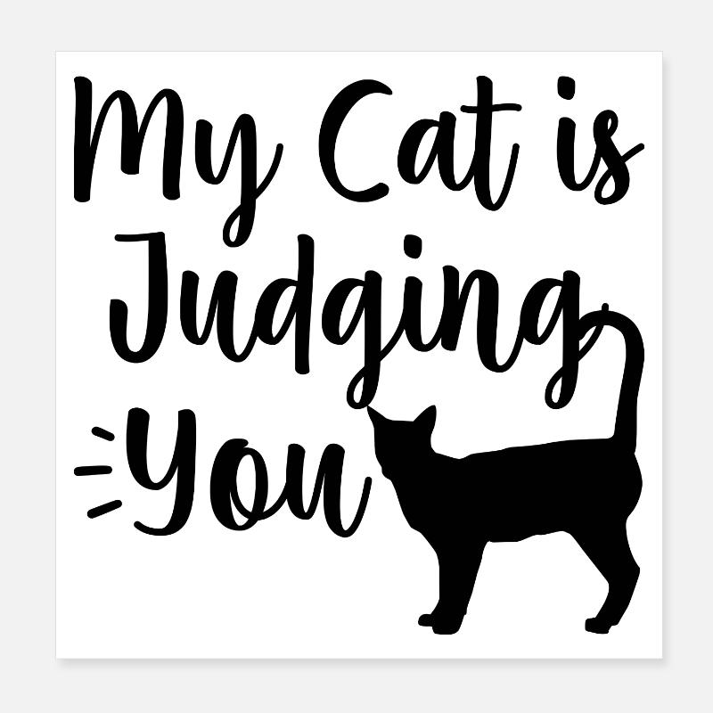 Drôle de chat Poster 20 x 20 cm