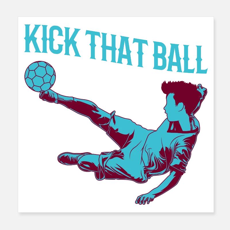 Fußballjunge Poster 20x20 cm