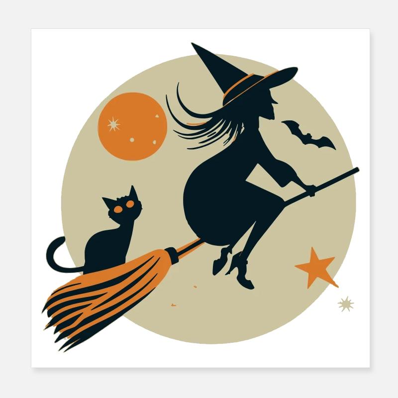 Hexe Poster 20x20 cm