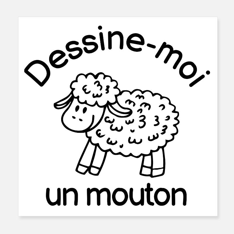 sheep, Poster 8" x 8" (20x20 cm)