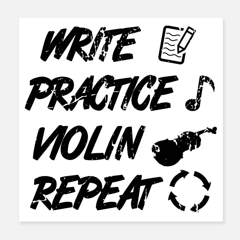 Geiger Spruch Poster 20x20 cm