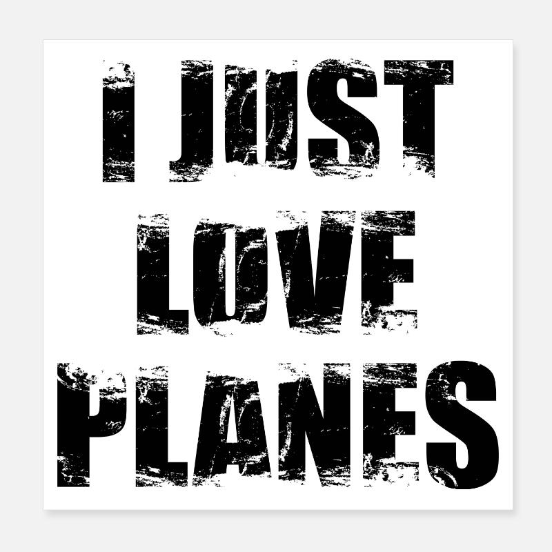 Passionné d’avions Poster 20 x 20 cm