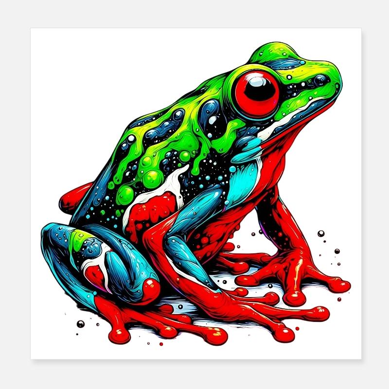 Frosch Poster 20x20 cm