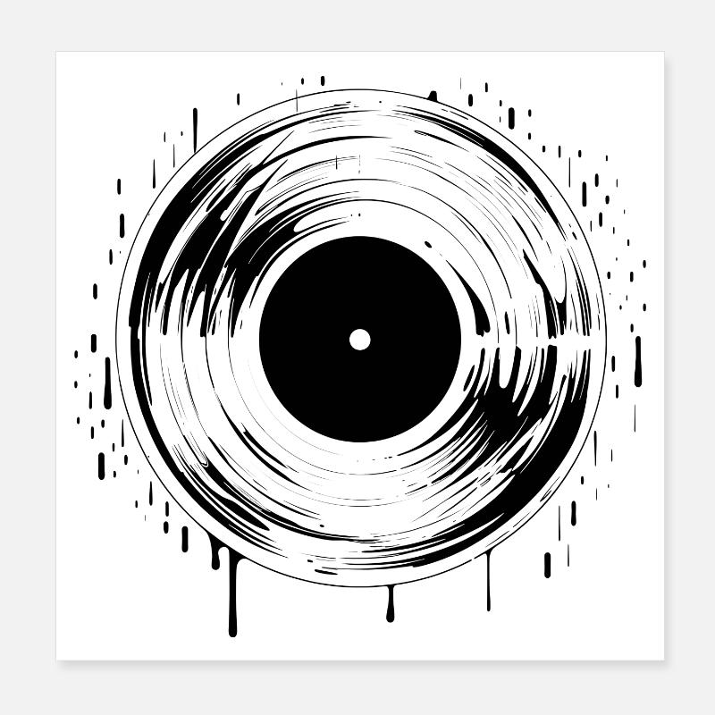 Disque vinyle Disc Jockey Poster 20 x 20 cm