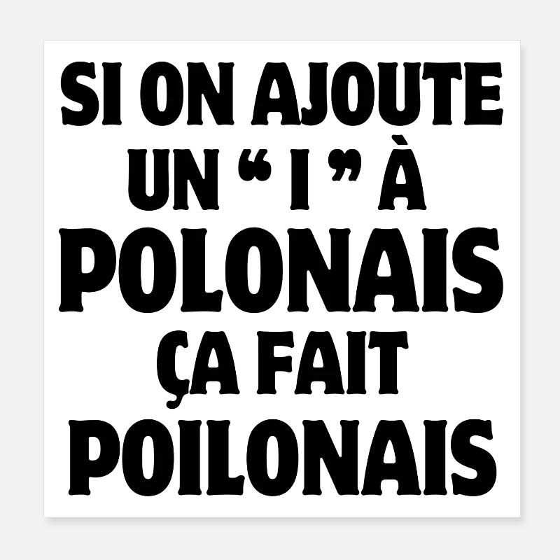 Polen, Polnisch, Polnisch Humor Poster 20x20 cm