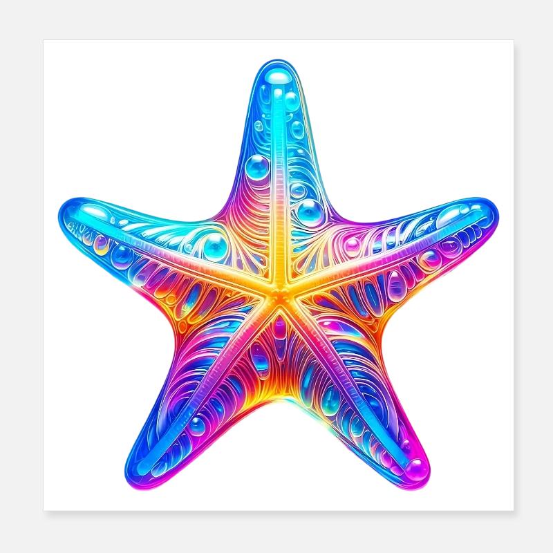 Étoile de mer Poster 20 x 20 cm