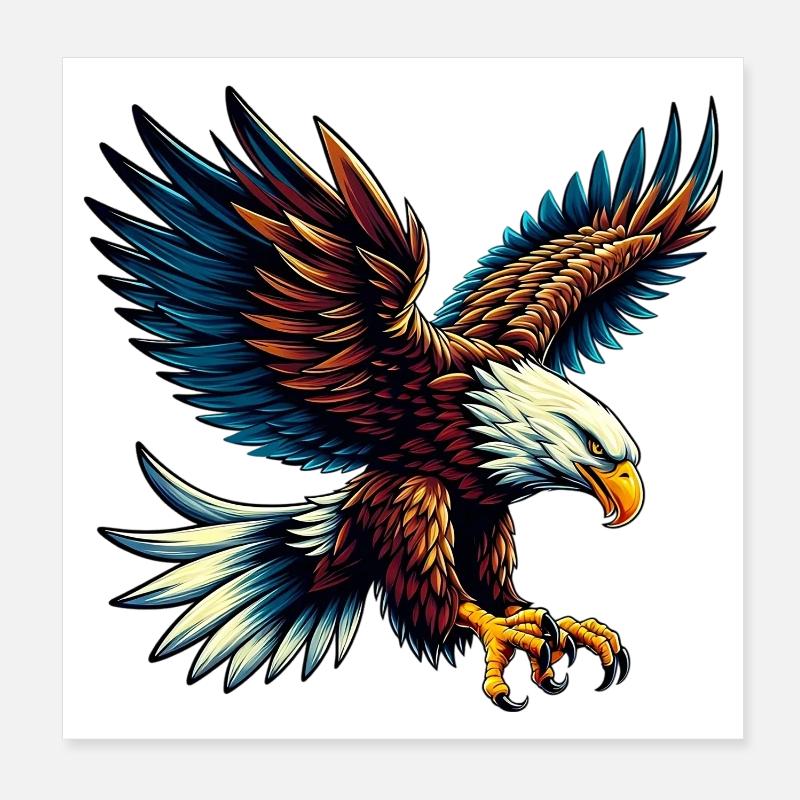 Adler Poster 20x20 cm