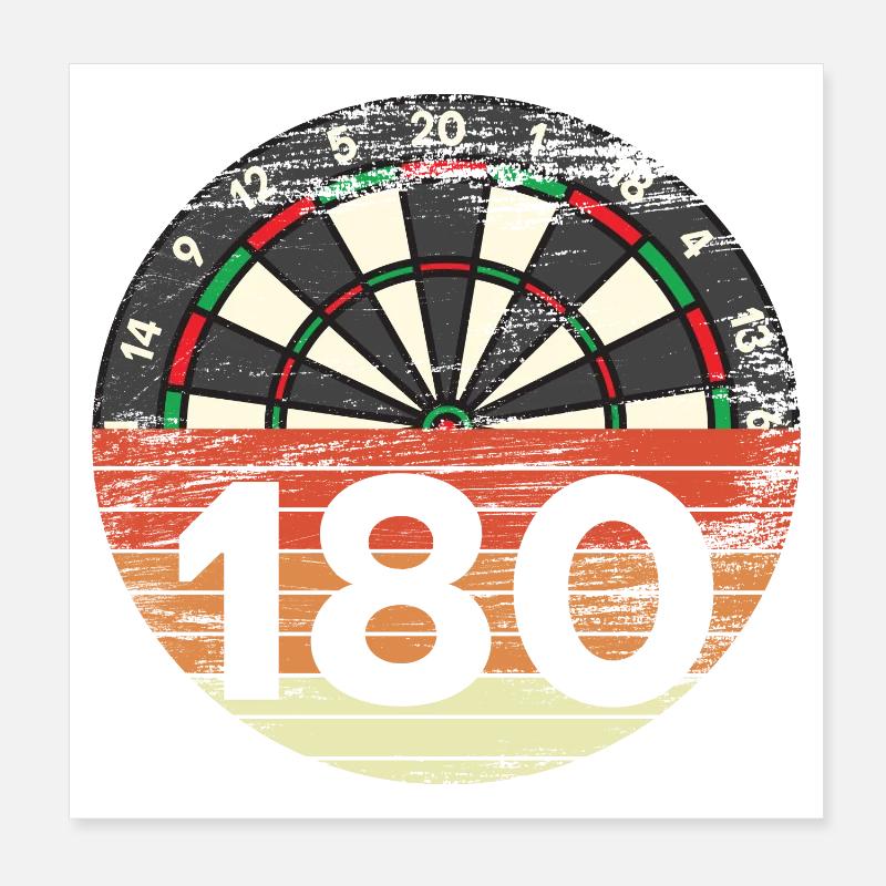 Vintage Dartscheibe Poster 20x20 cm