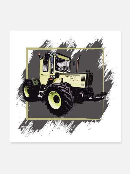 MB Traktor 1000 - Poster 20x20 cm - Weiß