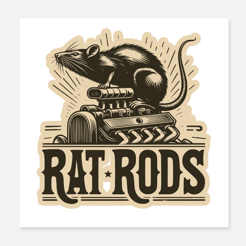 Ratsking Ratlook Shirt – Rustikaler Custom Style Poster 20x20 cm