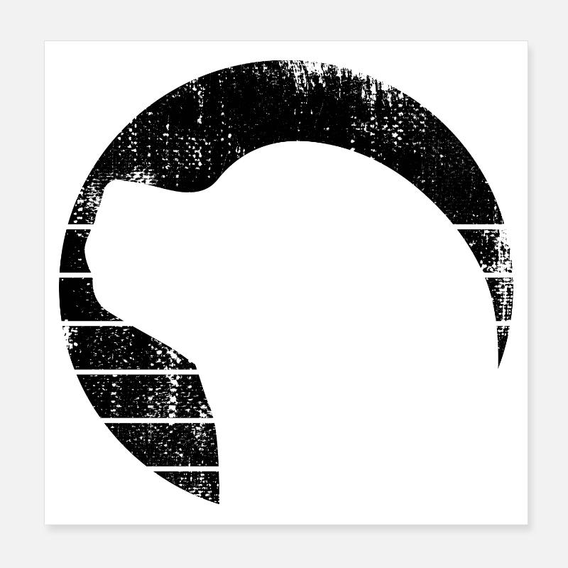 Chien Poster 20 x 20 cm