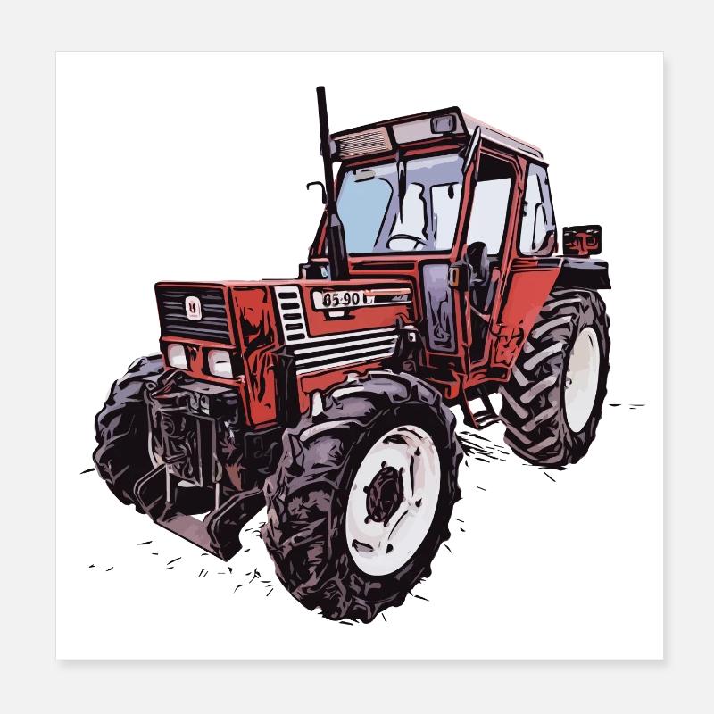 Tractor DT 65 90 Poster 8" x 8" (20x20 cm)