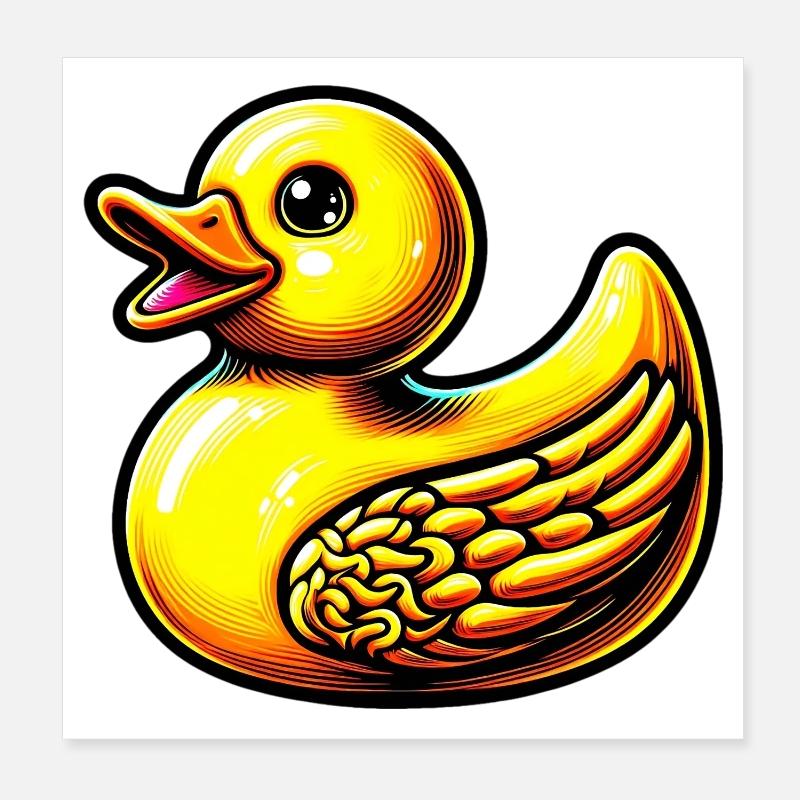 Caneton Canard Canard Poster 20 x 20 cm