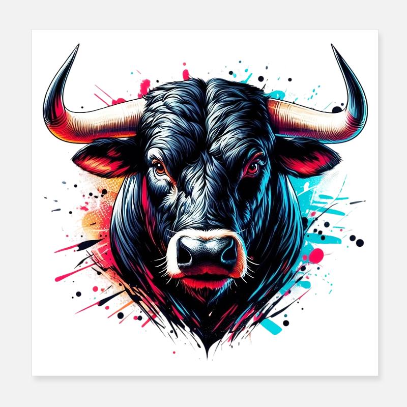 Taureau Poster 20 x 20 cm
