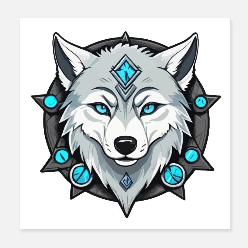 Eiswolf Poster 8" x 8" (20x20 cm)