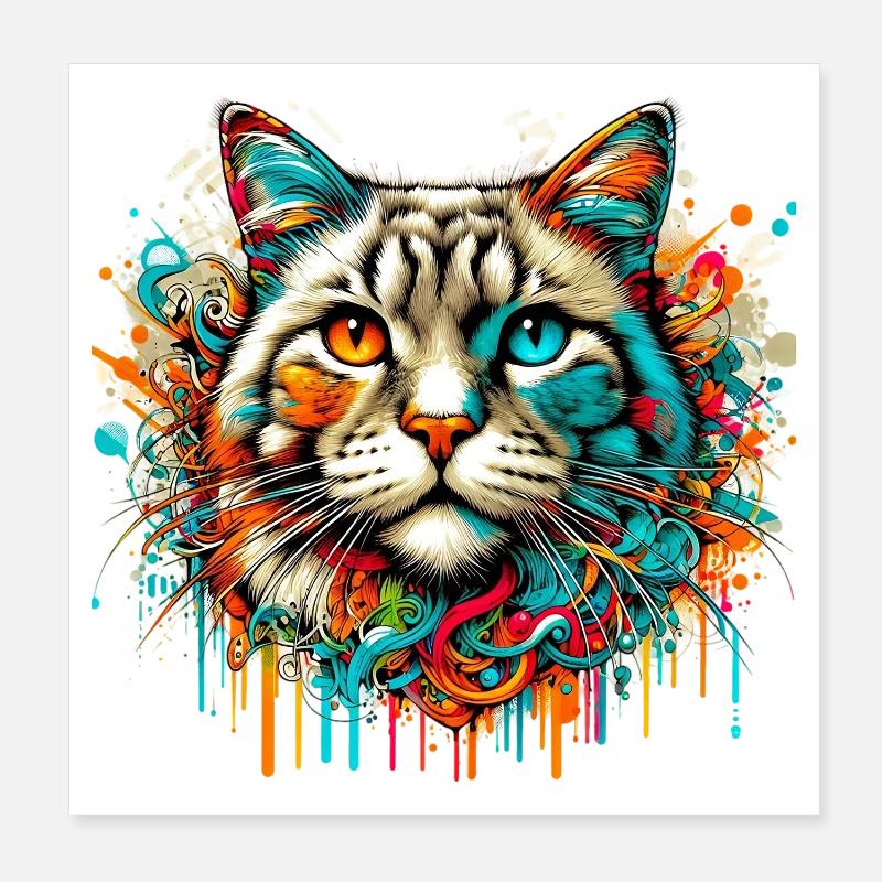 Chat Poster 20 x 20 cm