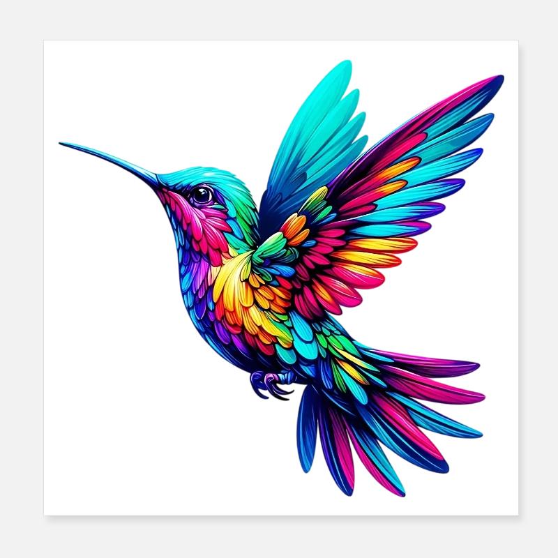 Colibri Poster 20 x 20 cm