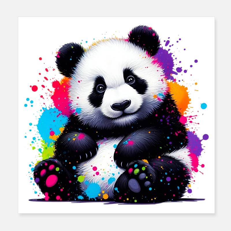 Panda Poster 20 x 20 cm