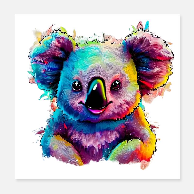 Koala Poster 8" x 8" (20x20 cm)