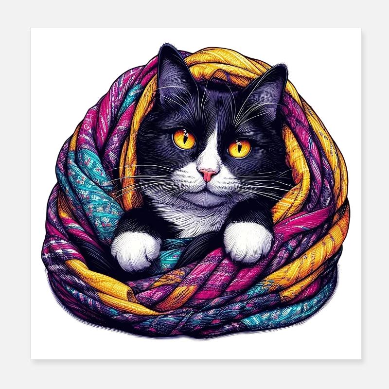 Katze Poster 20x20 cm