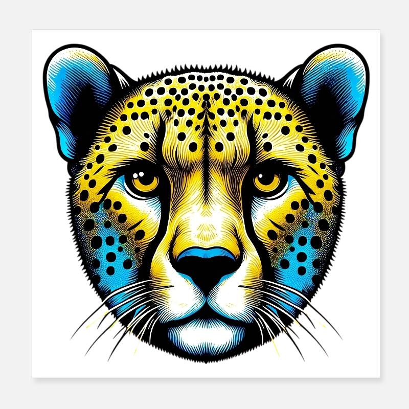 Gepard Poster 20x20 cm