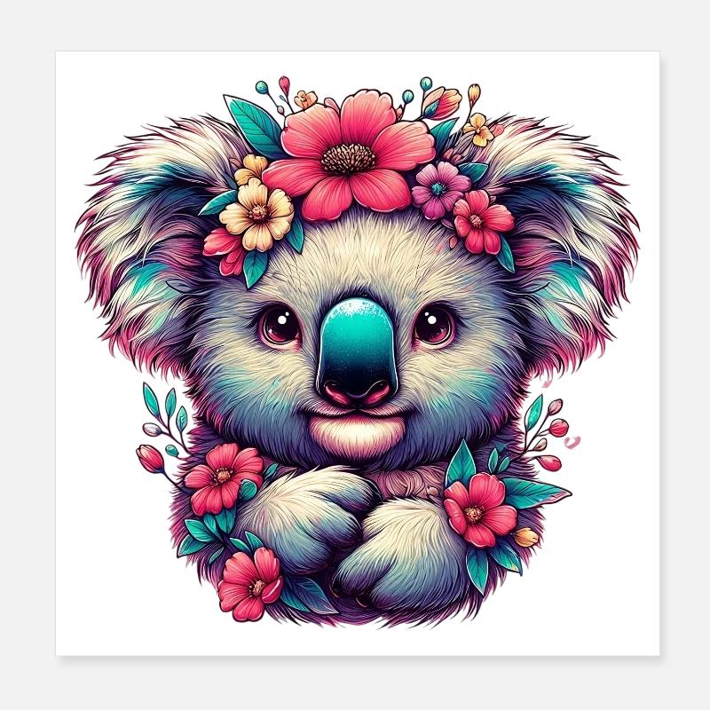 Koala Poster 20 x 20 cm
