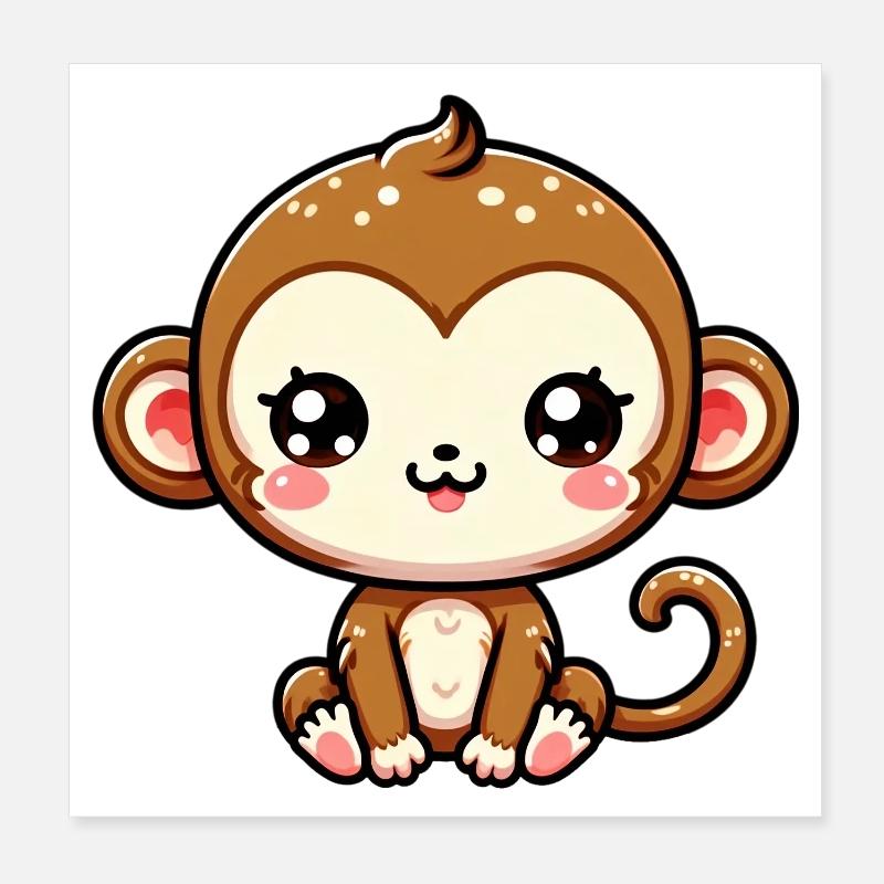 Singe Poster 20 x 20 cm
