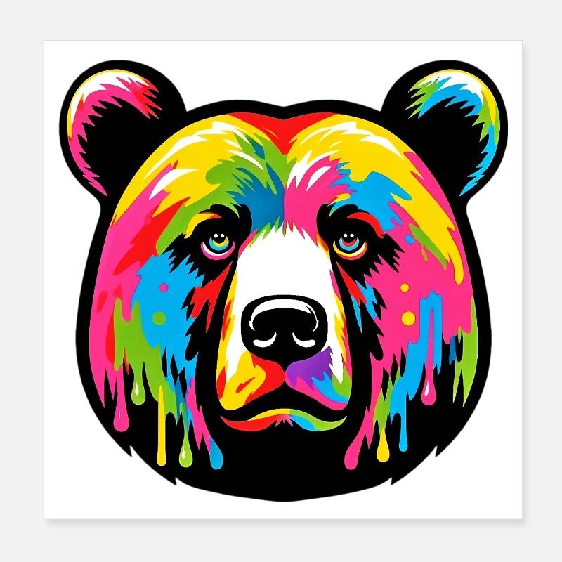 Bär Poster 20x20 cm