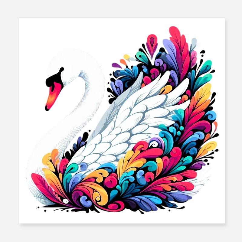 Cygne Poster 20 x 20 cm